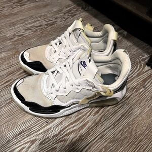 Nike Cream and Black Athletic Shoes